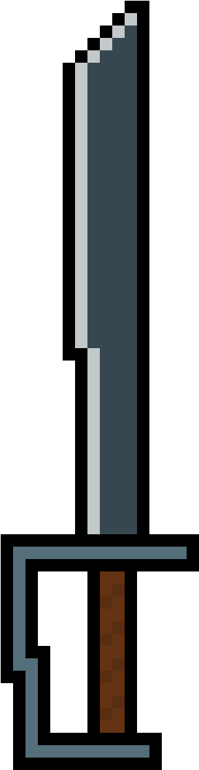 8bit pixel sword grey