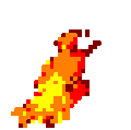 gif of an 8-bit pixelated wildfire